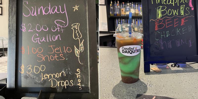 Candied Daiquiris Waco Menu