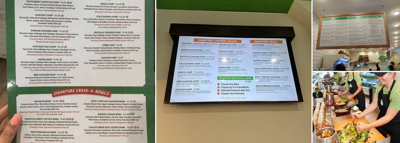 CHOP5 Salads & Bowls Menu