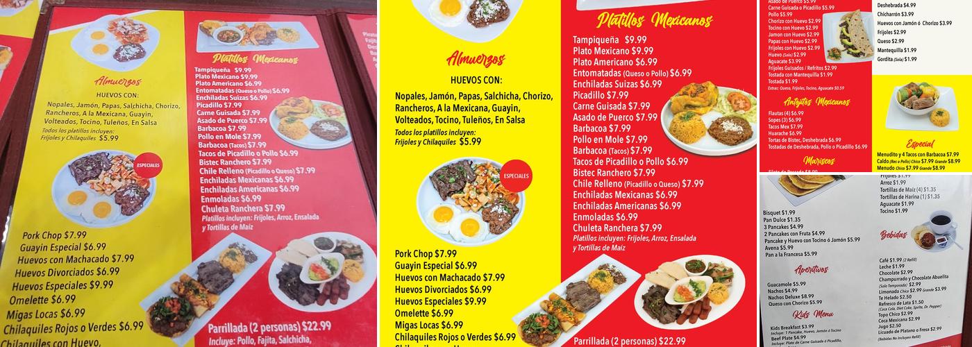 911 Café #2 Menu
