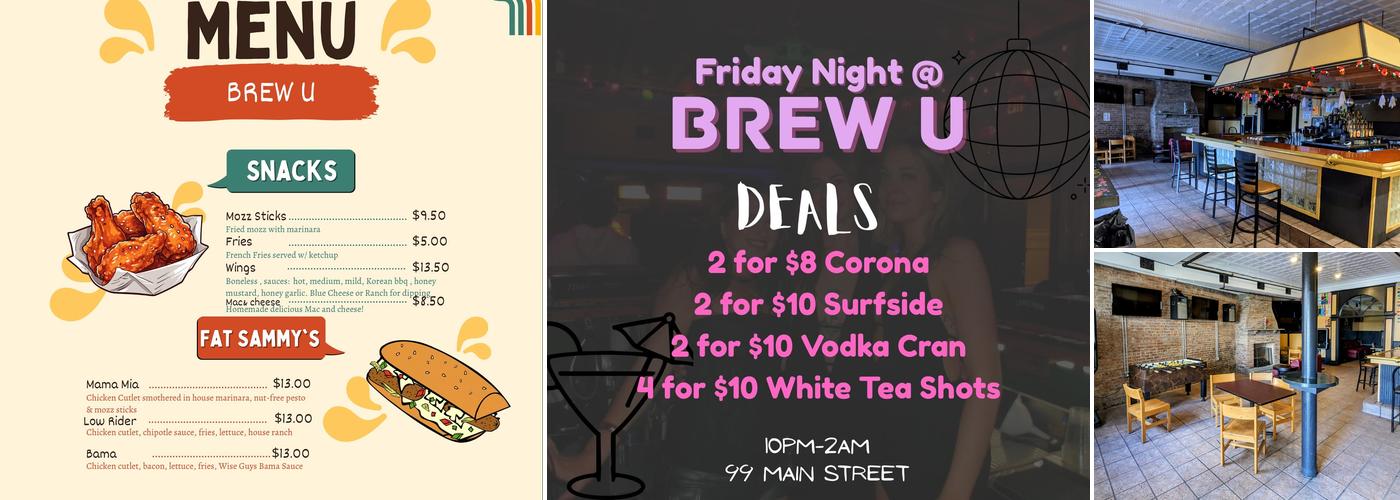 Brew U. Menu