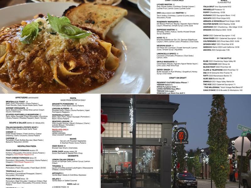 DO Scratch Made Pizza & Pasta Menu