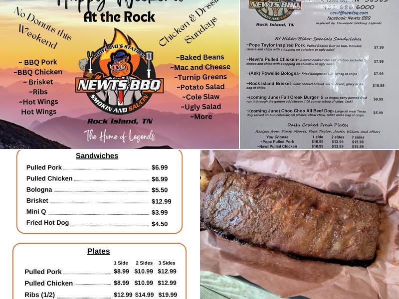 Newts Bbq Menu