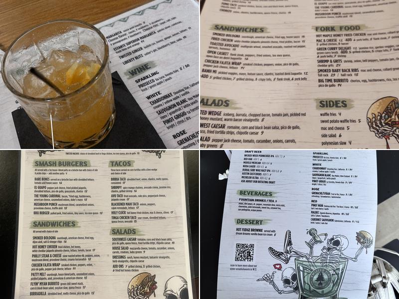Twisted Pine Menu