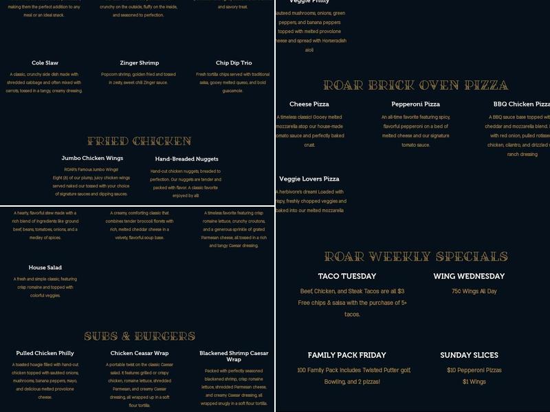 The Mayfair Club Menu