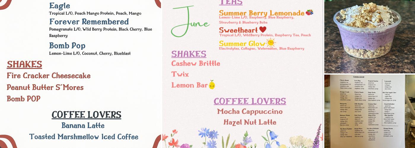 Excel Nutrition Menu