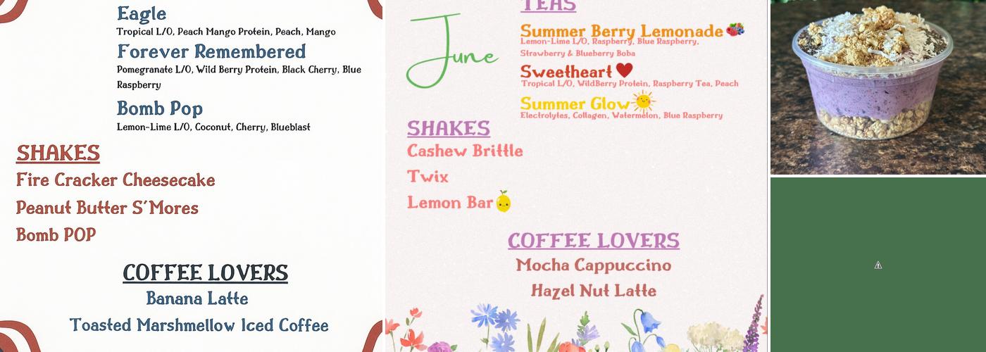 Excel Nutrition Menu