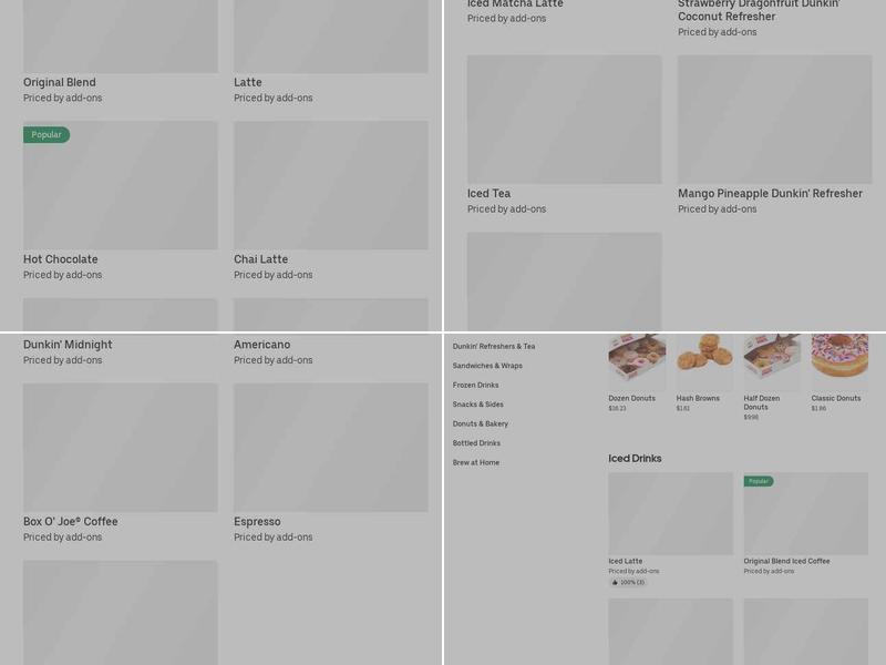 Dunkin' Menu