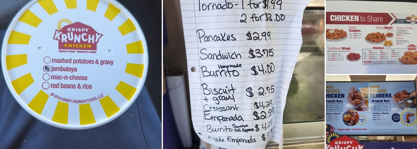 Krispy Krunchy Chicken Menu