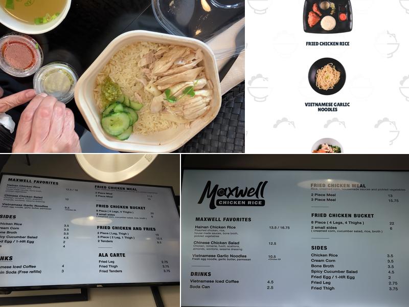 Maxwell Chicken Rice Menu