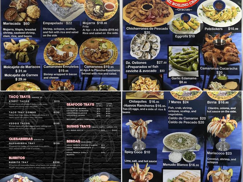 Mariscos El Pata Salada Menu