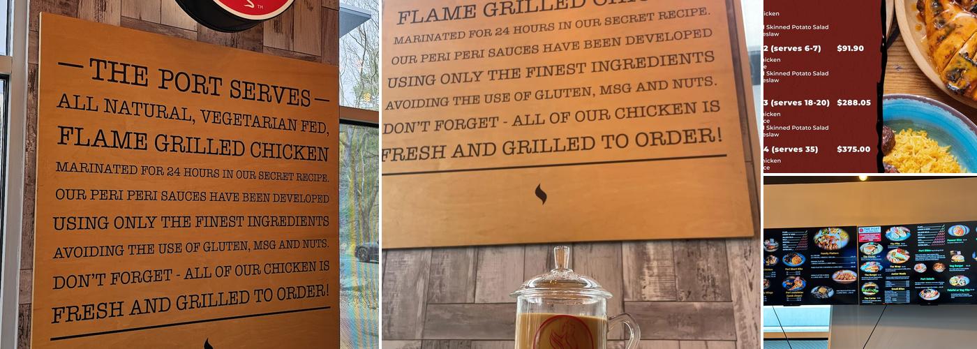 The Port of Peri Peri Menu