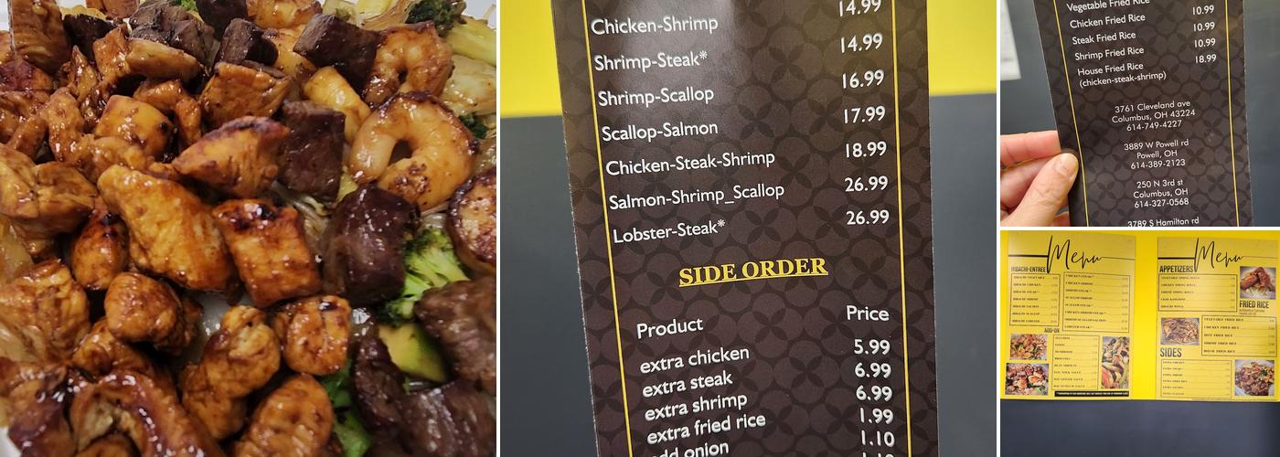 Mr. Hibachi Frebis Menu