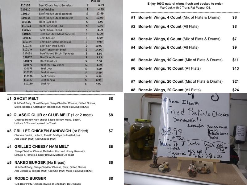 Rayfield Meat Center Menu