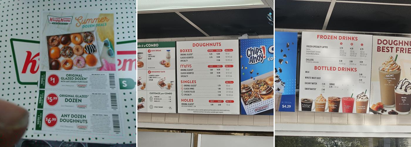 Krispy Kreme Menu