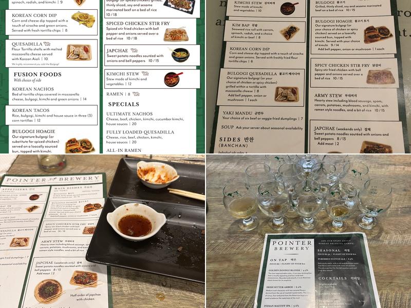 Pointer Brewery Menu