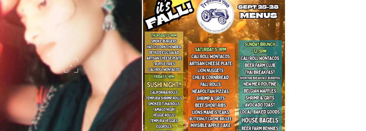 Prestonrose Farm And Brewing Co Menu