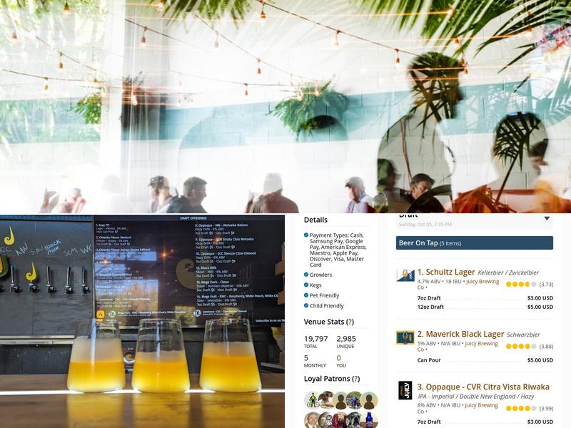 Juicy Brewing Co Menu