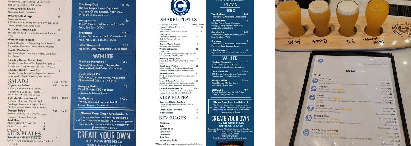 Coastline Brewing Company & Pizzeria Menu