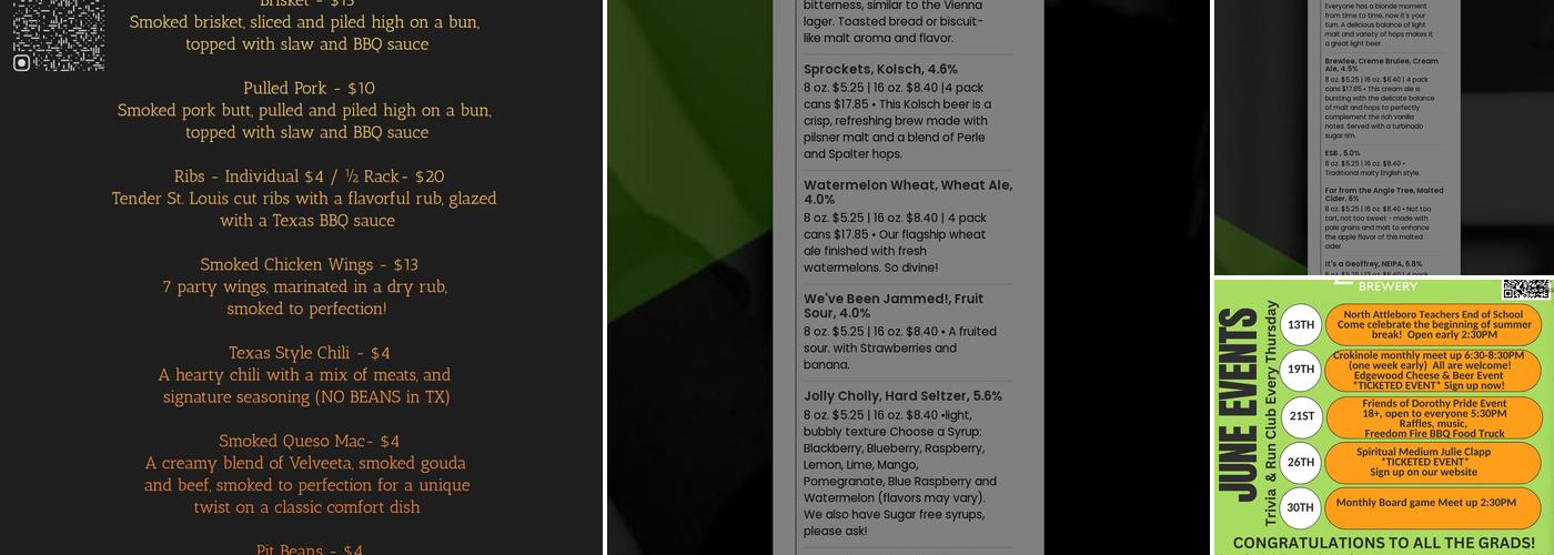 Angle Tree Brewery Menu