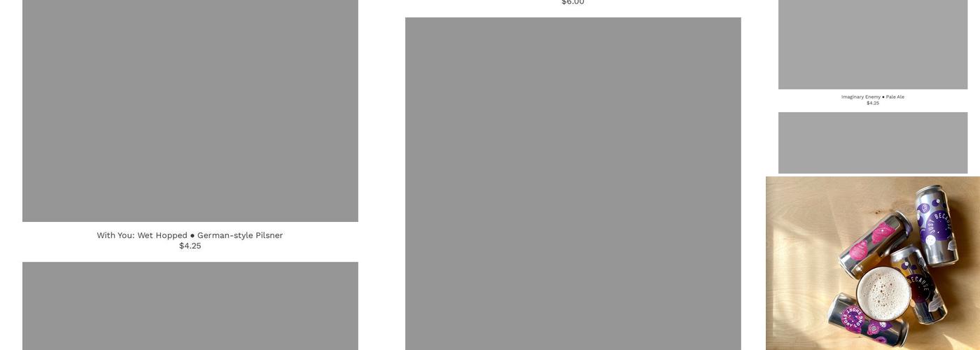 Origin Beer Project Menu