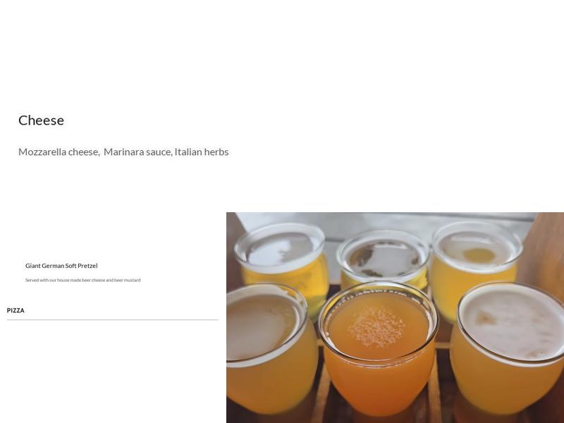 Daft Cow Brewery Menu