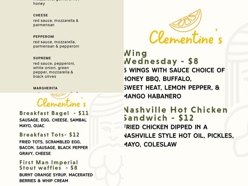 First Man Brewery Menu