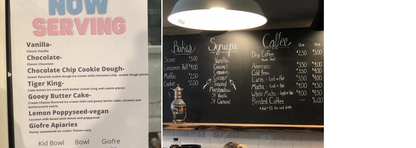 Fireside Bakes and Brews Menu