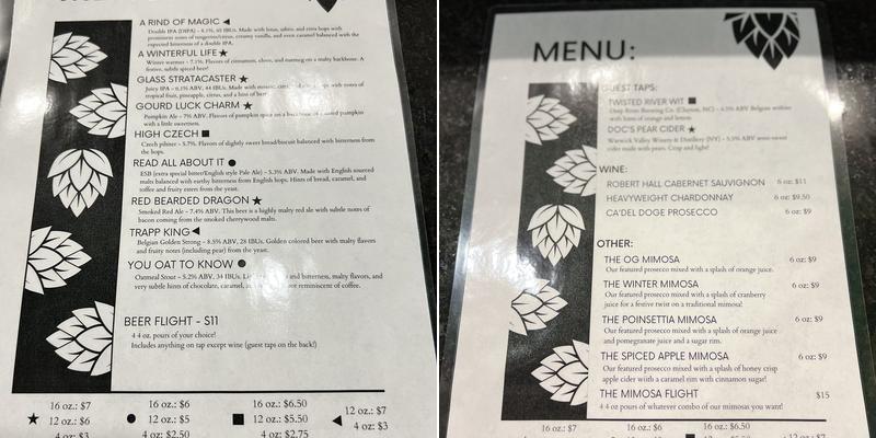 Neoteric brewing Menu