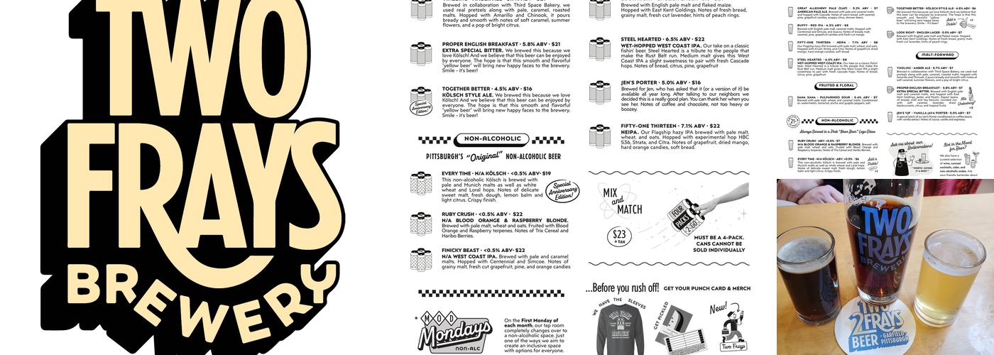 Two Frays Brewery Menu