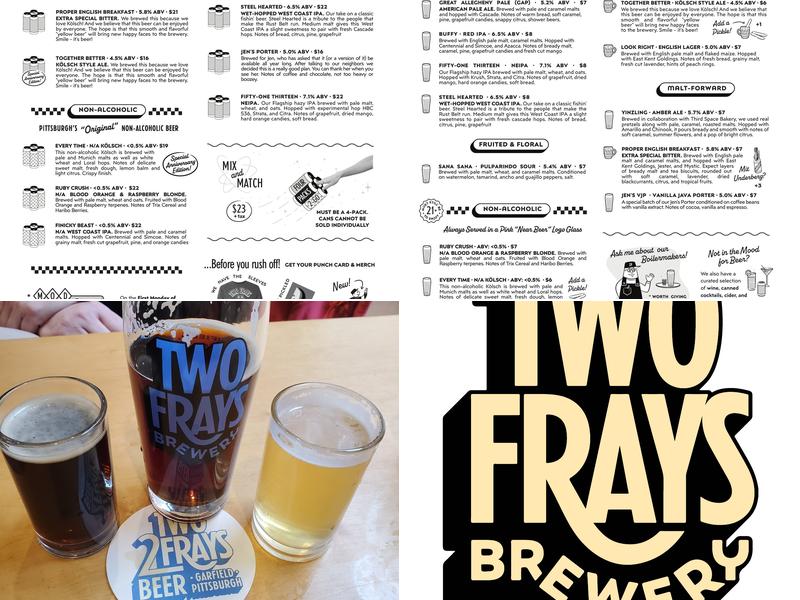 Two Frays Brewery Menu