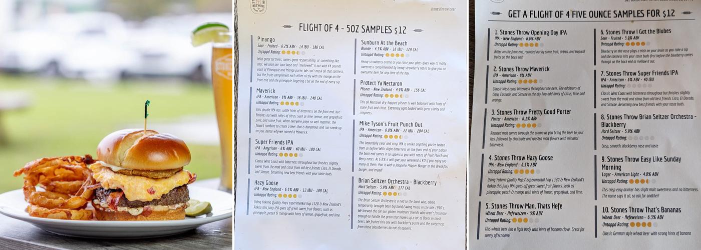 Stones Throw Brewing Menu