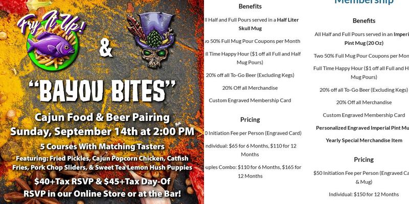 Night Parade Brewing Company Menu