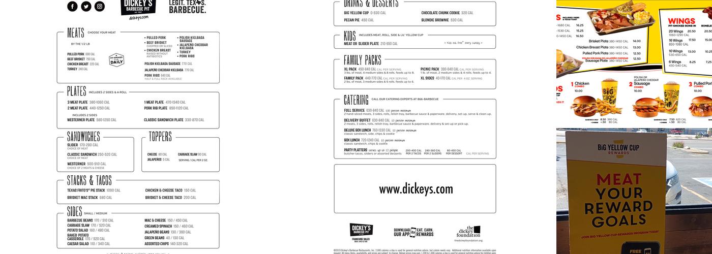 Dickey's Barbecue Pit Menu