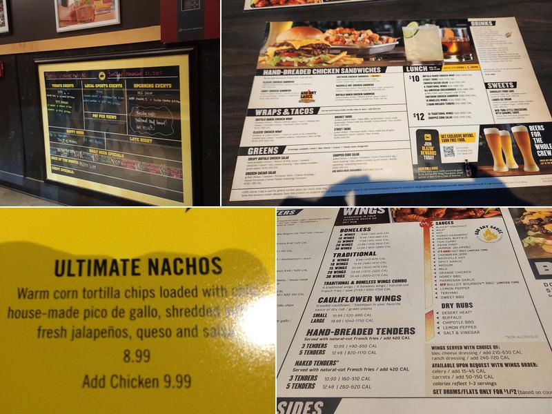 Buffalo Wild Wings Menu
