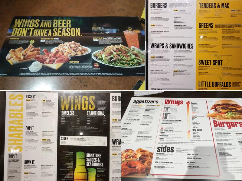 Buffalo Wild Wings Menu