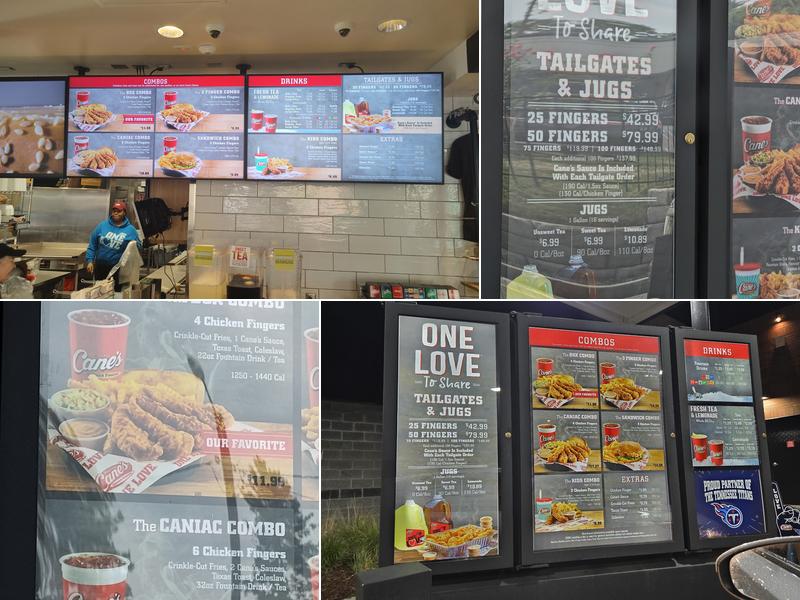 Raising Cane's Chicken Fingers Menu