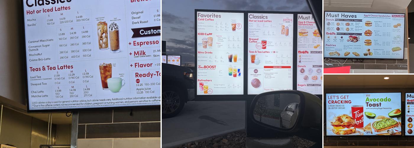 Tim Hortons Menu