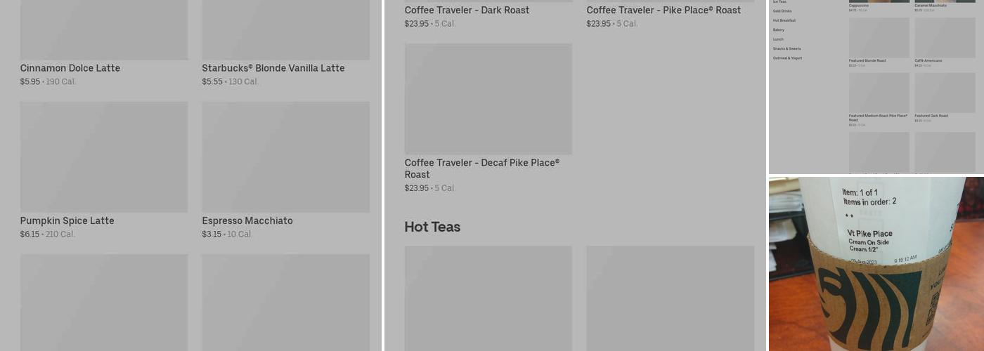 Starbucks Menu