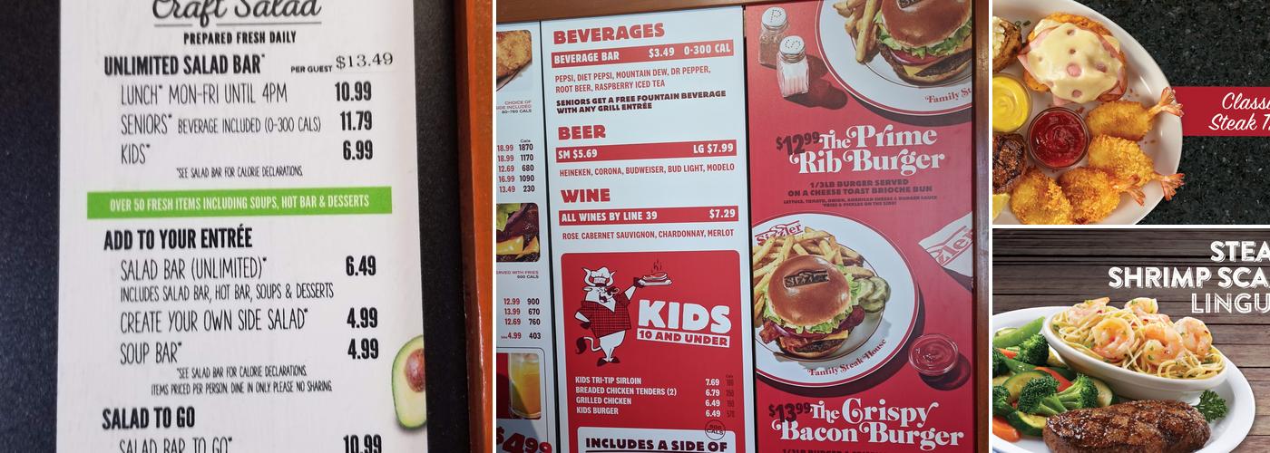 Sizzler Menu