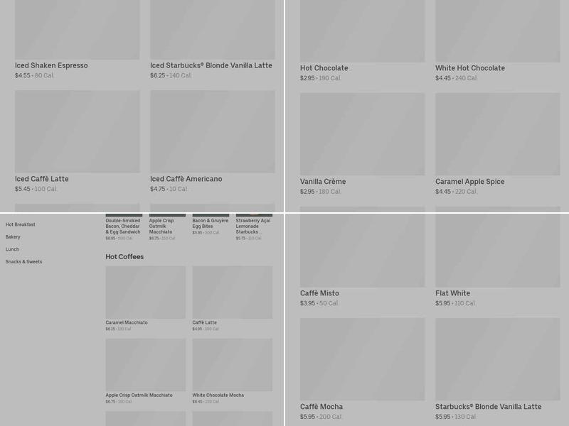 Starbucks Menu