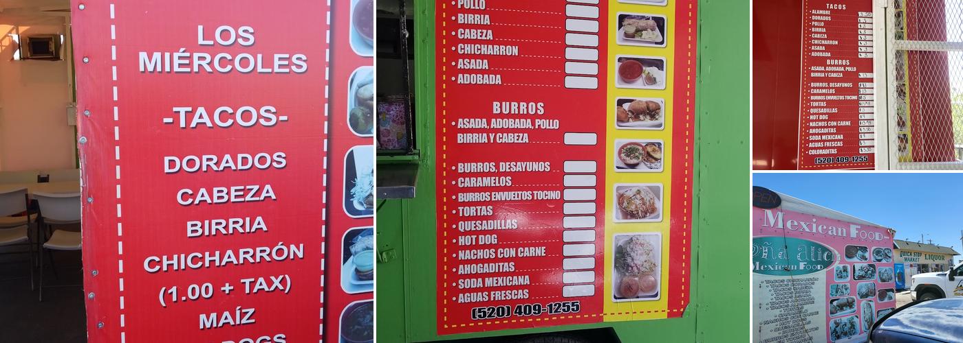 Doña Alicia Menu