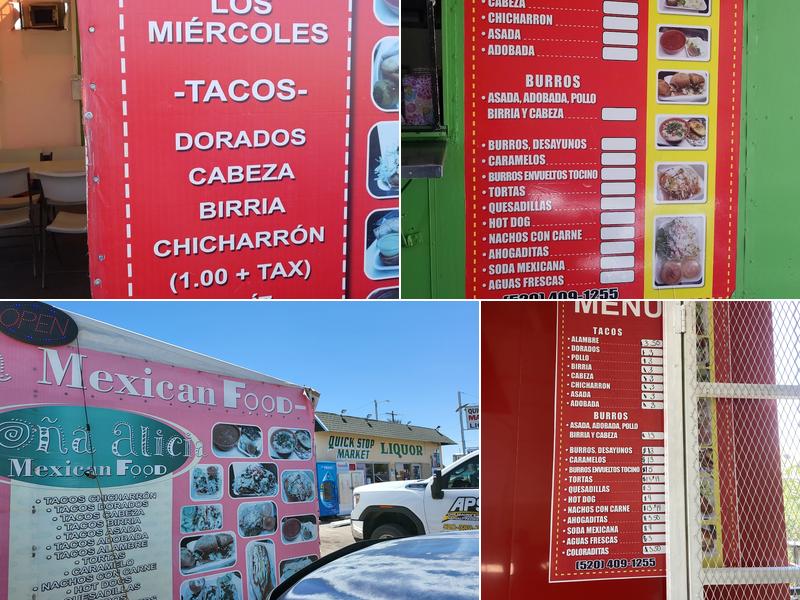 Doña Alicia Menu