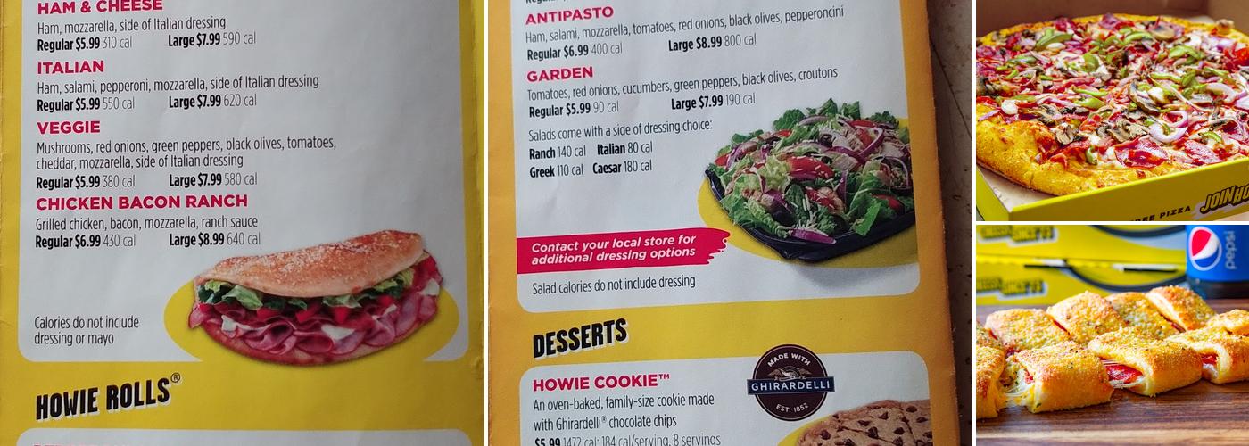 Hungry Howie's Pizza Menu