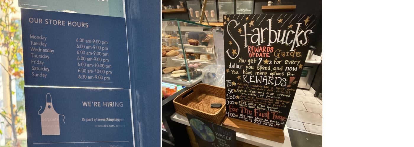 Starbucks Menu