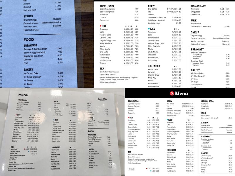 Boston Stoker Coffee Co. Menu