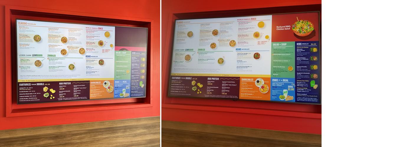 Noodles and Company Menu