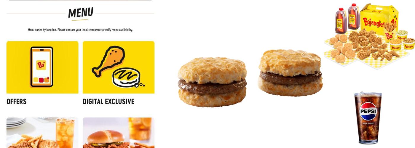 Bojangles Menu