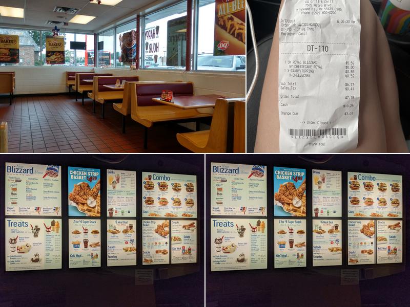 Dairy Queen Menu