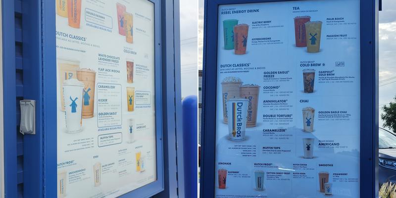Dutch Bros Coffee Menu