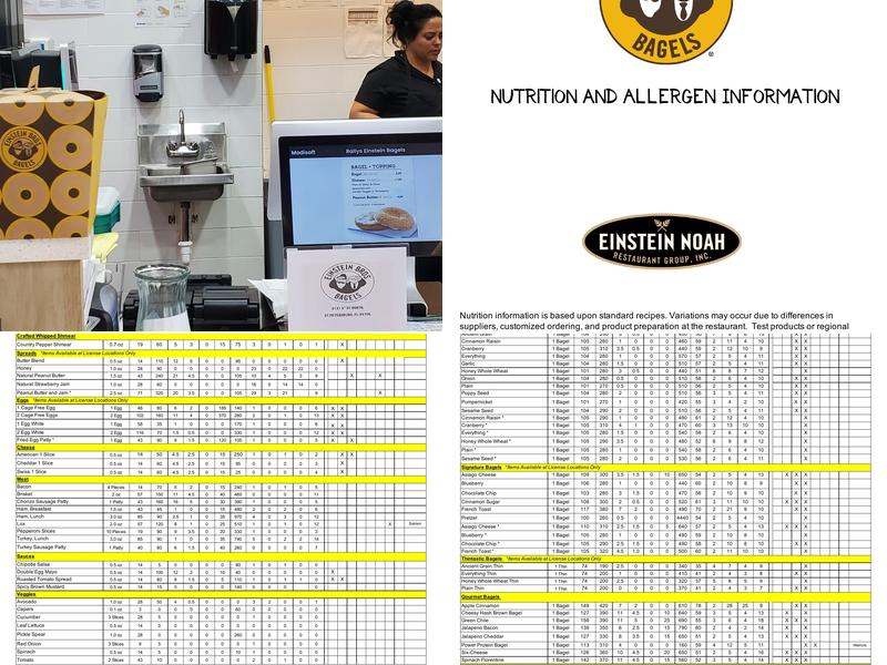 Einstein Bros. Bagels Menu